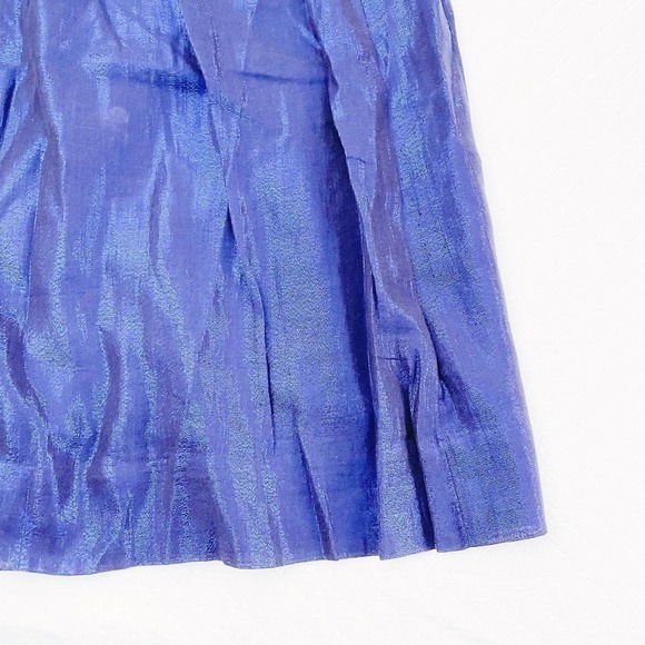 J. Crew Blue Black Irridescent A-Line Skirt SZ00 - Picture 4 of 6